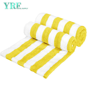 Asciugamani da piscina gialli in cotone a righe all'ingrosso della Cina all'ingrosso