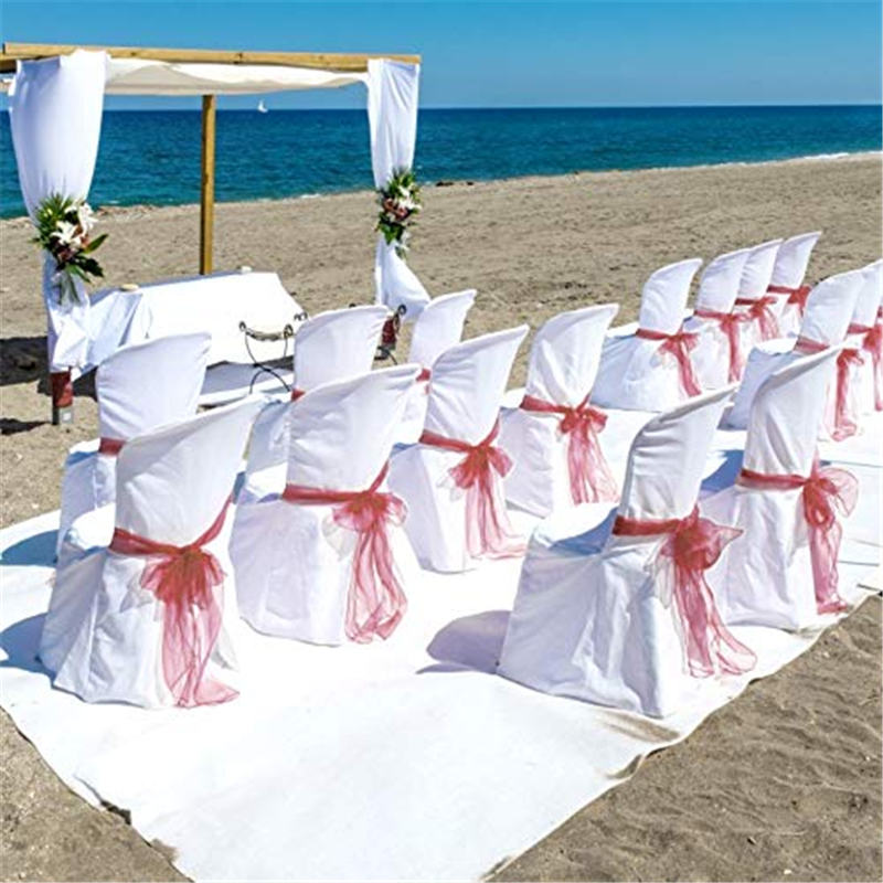 Star Spandex Sedia Sash Cover Fascia elasticizzata Fibbia Slider Telai Bow Hotel Decorazione per banchetti di nozze