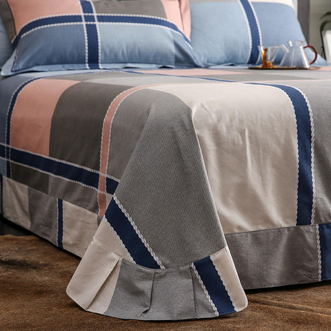 Set di lenzuola Set di biancheria da letto in plaid antirughe confortevole di buona qualità