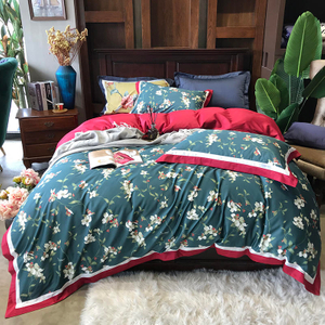 Biancheria da letto della migliore qualità in cotone stampato confortevole letto king size da 4 pezzi