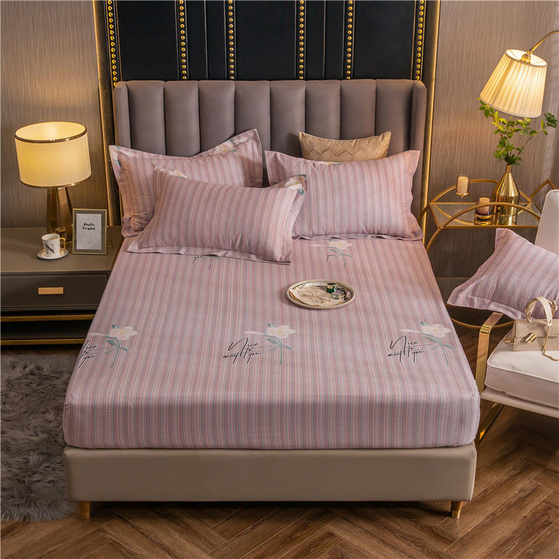 Tessuto di cotone con tasche profonde dal design moderno per set completo di biancheria da letto a righe
