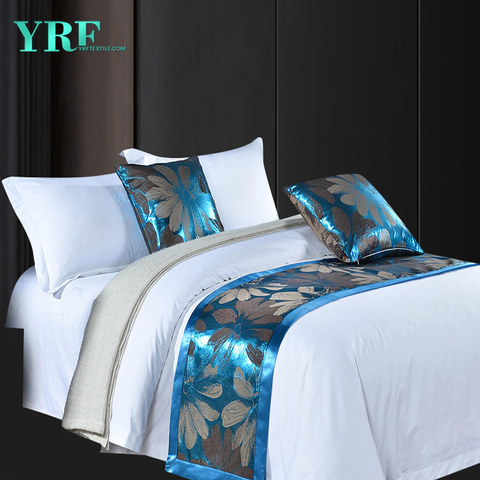Letto d'albergo di fascia alta 1,8 m Bandiere da letto decorate in seta tinte in filo alla moda